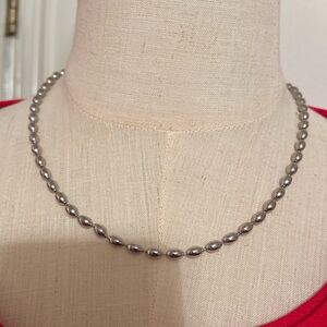 Classic Silver Pearl Necklace